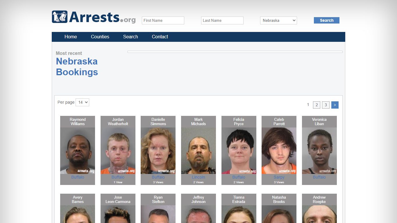 Nebraska Arrests and Inmate Search